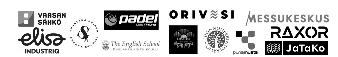 Studio Publivoxin asiakkaita – yritysten logot